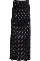 Yellow Floral Plus Size Yellow Floral Print Maxi Skirt For Women 14 - Dropwear